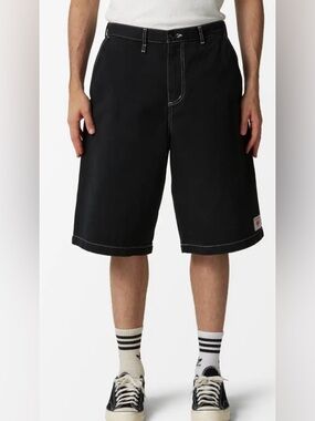 Human Made Baggy Shorts Jorts Black Denim